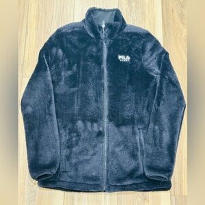 🌸 NWOT Fila Sport Black Sherpa Fleece Jacket - Women’s XS